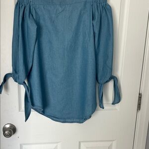 Blue Off-Shoulder Women's Top